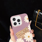 Custodia per telefono ibrida in PC e TPU con motivo crisantemo e glitter IMD., For iPhone 17e / 16e, For iPhone 17 Pro Max, For iPhone 17 Pro, For iPhone 17, For iPhone Air, For iPhone 16 Pro Max