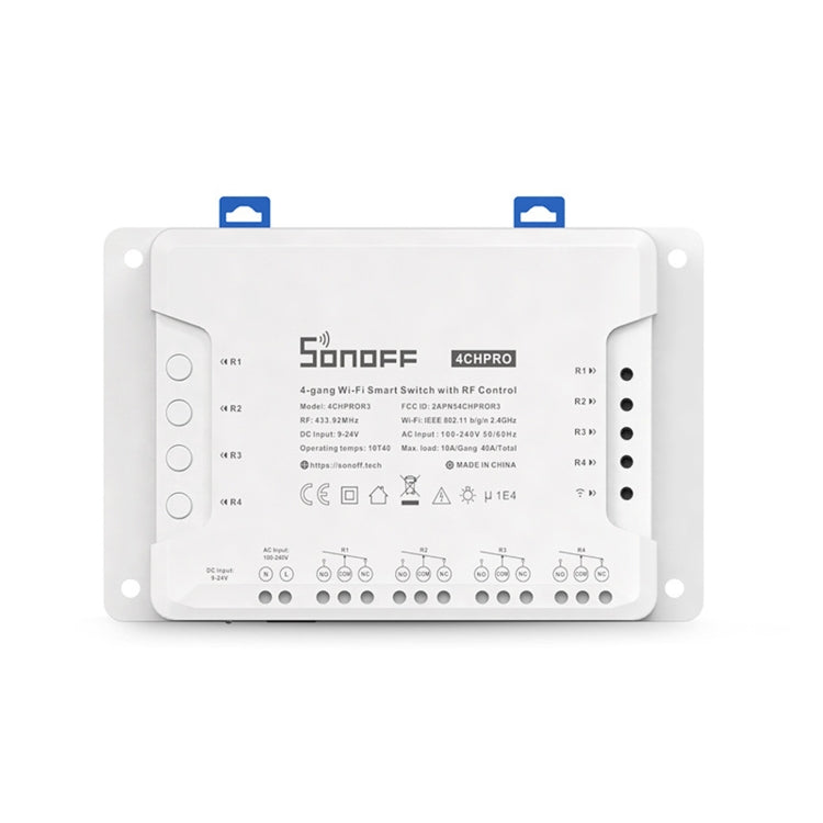 Sonoff 4CHPROR3 Telefono cellulare Smart Home Switch Controller a quattro vie, supporta i tempi di controllo a lungo raggio