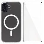 WANLONFENG Custodia per telefono magnetica in acrilico ad alta trasparenza con protezione per lo schermo, For iPhone 17e / 16e, For iPhone 17 Pro Max, For iPhone 17 Pro, For iPhone 17, For iPhone Air, For iPhone 16 Pro Max, For iPhone 16 Pro           ...