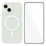 WANLONFENG Custodia per telefono magnetica in acrilico ad alta trasparenza con protezione per lo schermo, For iPhone 17e / 16e, For iPhone 17 Pro Max, For iPhone 17 Pro, For iPhone 17, For iPhone Air, For iPhone 16 Pro Max, For iPhone 16 Pro           ...