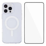 WANLONFENG Custodia per telefono magnetica in acrilico ad alta trasparenza con protezione per lo schermo, For iPhone 17e / 16e, For iPhone 17 Pro Max, For iPhone 17 Pro, For iPhone 17, For iPhone Air, For iPhone 16 Pro Max, For iPhone 16 Pro           ...