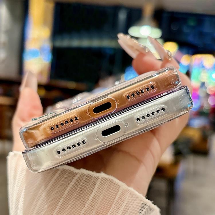 Custodia per telefono in PC trasparente antiurto con fori di precisione e adesivo in resina, For iPhone 14 Pro Max, For iPhone 13 Pro Max, For iPhone 13 Pro