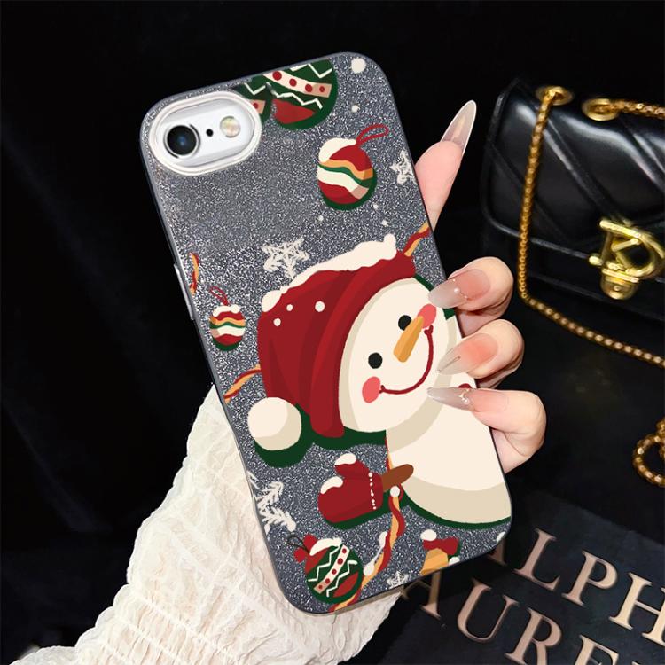 Custodia per telefono ibrida in PC e TPU con glitter IMD a tema natalizio., For iPhone 8 Plus / 7 Plus, For iPhone 6 Plus / 6s Plus, For iPhone 6 / 6s