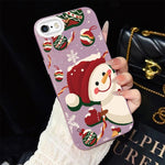 Custodia per telefono ibrida in PC e TPU con glitter IMD a tema natalizio., For iPhone 8 Plus / 7 Plus, For iPhone 6 Plus / 6s Plus, For iPhone 6 / 6s