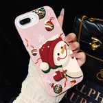Custodia per telefono ibrida in PC e TPU con glitter IMD a tema natalizio., For iPhone 8 Plus / 7 Plus, For iPhone 6 Plus / 6s Plus, For iPhone 6 / 6s