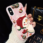 Custodia per telefono ibrida in PC e TPU con glitter IMD a tema natalizio., For iPhone 11 Pro Max, For iPhone 11, For iPhone 11 Pro, For iPhone XS / X, For iPhone XR, For iPhone XS Max