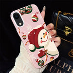 Custodia per telefono ibrida in PC e TPU con glitter IMD a tema natalizio., For iPhone 11 Pro Max, For iPhone 11, For iPhone 11 Pro, For iPhone XS / X, For iPhone XR, For iPhone XS Max