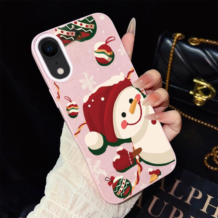 Custodia per telefono ibrida in PC e TPU con glitter IMD a tema natalizio., For iPhone 11 Pro Max, For iPhone 11, For iPhone 11 Pro, For iPhone XS / X, For iPhone XR, For iPhone XS Max