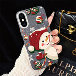 Custodia per telefono ibrida in PC e TPU con glitter IMD a tema natalizio., For iPhone 11 Pro Max, For iPhone 11, For iPhone 11 Pro, For iPhone XS / X, For iPhone XR, For iPhone XS Max