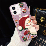 Custodia per telefono ibrida in PC e TPU con glitter IMD a tema natalizio., For iPhone 11 Pro Max, For iPhone 11, For iPhone 11 Pro, For iPhone XS / X, For iPhone XR, For iPhone XS Max