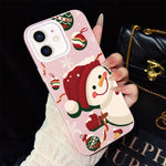 Custodia per telefono ibrida in PC e TPU con glitter IMD a tema natalizio., For iPhone 13 Pro Max, For iPhone 13 Pro, For iPhone 13, For iPhone 12, For iPhone 12 Pro Max, For iPhone 12 Pro