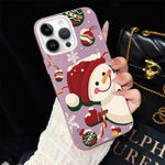 Custodia per telefono ibrida in PC e TPU con glitter IMD a tema natalizio., For iPhone 13 Pro Max, For iPhone 13 Pro, For iPhone 13, For iPhone 12, For iPhone 12 Pro Max, For iPhone 12 Pro