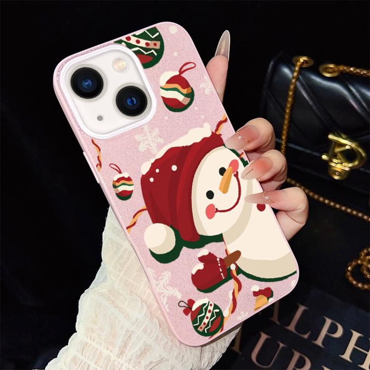 Custodia per telefono ibrida in PC e TPU con glitter IMD a tema natalizio., For iPhone 15, For iPhone 14 Plus, For iPhone 14, For iPhone 14 Pro, For iPhone 14 Pro Max, For iPhone SE 2022 / SE 2020