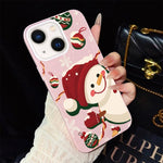 Custodia per telefono ibrida in PC e TPU con glitter IMD a tema natalizio., For iPhone 15, For iPhone 14 Plus, For iPhone 14, For iPhone 14 Pro, For iPhone 14 Pro Max, For iPhone SE 2022 / SE 2020