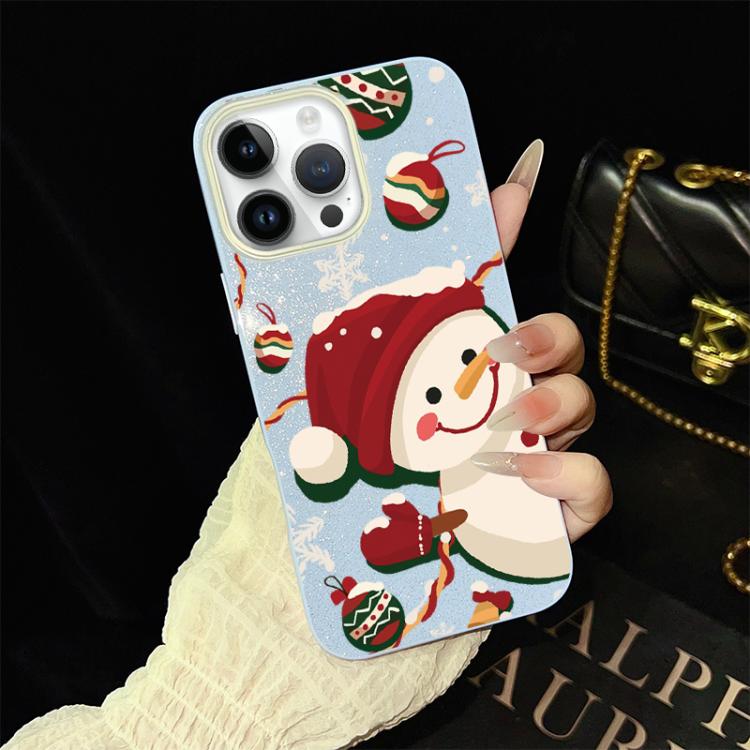 Custodia per telefono ibrida in PC e TPU con glitter IMD a tema natalizio., For iPhone 15, For iPhone 14 Plus, For iPhone 14, For iPhone 14 Pro, For iPhone 14 Pro Max, For iPhone SE 2022 / SE 2020