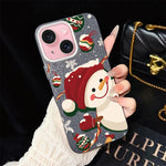 Custodia per telefono ibrida in PC e TPU con glitter IMD a tema natalizio., For iPhone 15, For iPhone 14 Plus, For iPhone 14, For iPhone 14 Pro, For iPhone 14 Pro Max, For iPhone SE 2022 / SE 2020