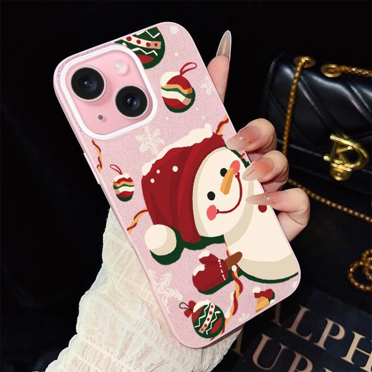 Custodia per telefono ibrida in PC e TPU con glitter IMD a tema natalizio., For iPhone 15, For iPhone 14 Plus, For iPhone 14, For iPhone 14 Pro, For iPhone 14 Pro Max, For iPhone SE 2022 / SE 2020