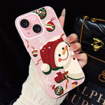 Custodia per telefono ibrida in PC e TPU con glitter IMD a tema natalizio., For iPhone 16 Pro, For iPhone 16 Plus, For iPhone 16, For iPhone 15 Pro Max, For iPhone 15 Pro, For iPhone 15 Plus