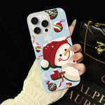 Custodia per telefono ibrida in PC e TPU con glitter IMD a tema natalizio., For iPhone 16 Pro, For iPhone 16 Plus, For iPhone 16, For iPhone 15 Pro Max, For iPhone 15 Pro, For iPhone 15 Plus