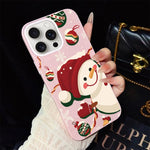 Custodia per telefono ibrida in PC e TPU con glitter IMD a tema natalizio., For iPhone 16 Pro, For iPhone 16 Plus, For iPhone 16, For iPhone 15 Pro Max, For iPhone 15 Pro, For iPhone 15 Plus