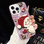 Custodia per telefono ibrida in PC e TPU con glitter IMD a tema natalizio., For iPhone 16 Pro, For iPhone 16 Plus, For iPhone 16, For iPhone 15 Pro Max, For iPhone 15 Pro, For iPhone 15 Plus