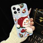 Custodia per telefono ibrida in PC e TPU con glitter IMD a tema natalizio., For iPhone 17e / 16e, For iPhone 17 Pro Max, For iPhone 17 Pro, For iPhone 17, For iPhone Air, For iPhone 16 Pro Max