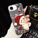 Custodia per telefono ibrida in PC e TPU con glitter IMD a tema natalizio., For iPhone 17e / 16e, For iPhone 17 Pro Max, For iPhone 17 Pro, For iPhone 17, For iPhone Air, For iPhone 16 Pro Max