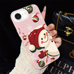 Custodia per telefono ibrida in PC e TPU con glitter IMD a tema natalizio., For iPhone 17e / 16e, For iPhone 17 Pro Max, For iPhone 17 Pro, For iPhone 17, For iPhone Air, For iPhone 16 Pro Max