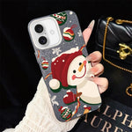 Custodia per telefono ibrida in PC e TPU con glitter IMD a tema natalizio., For iPhone 17e / 16e, For iPhone 17 Pro Max, For iPhone 17 Pro, For iPhone 17, For iPhone Air, For iPhone 16 Pro Max