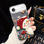 Custodia per telefono ibrida in PC e TPU con glitter IMD a tema natalizio., For iPhone 17e / 16e, For iPhone 17 Pro Max, For iPhone 17 Pro, For iPhone 17, For iPhone Air, For iPhone 16 Pro Max