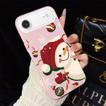 Custodia per telefono ibrida in PC e TPU con glitter IMD a tema natalizio., For iPhone 17e / 16e, For iPhone 17 Pro Max, For iPhone 17 Pro, For iPhone 17, For iPhone Air, For iPhone 16 Pro Max
