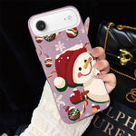 Custodia per telefono ibrida in PC e TPU con glitter IMD a tema natalizio., For iPhone 17e / 16e, For iPhone 17 Pro Max, For iPhone 17 Pro, For iPhone 17, For iPhone Air, For iPhone 16 Pro Max