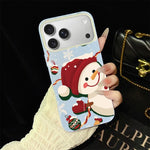 Custodia per telefono ibrida in PC e TPU con glitter IMD a tema natalizio., For iPhone 17e / 16e, For iPhone 17 Pro Max, For iPhone 17 Pro, For iPhone 17, For iPhone Air, For iPhone 16 Pro Max