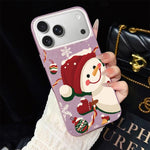 Custodia per telefono ibrida in PC e TPU con glitter IMD a tema natalizio., For iPhone 17e / 16e, For iPhone 17 Pro Max, For iPhone 17 Pro, For iPhone 17, For iPhone Air, For iPhone 16 Pro Max