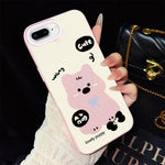 Custodia per telefono ibrida in PC e TPU con grazioso motivo a cuccioli e glitter IMD., For iPhone 8 Plus / 7 Plus, For iPhone 6 Plus / 6s Plus, For iPhone 6 / 6s