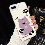 Custodia per telefono ibrida in PC e TPU con grazioso motivo a cuccioli e glitter IMD., For iPhone 8 Plus / 7 Plus, For iPhone 6 Plus / 6s Plus, For iPhone 6 / 6s