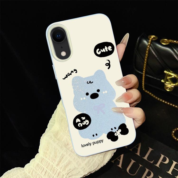 Custodia per telefono ibrida in PC e TPU con grazioso motivo a cuccioli e glitter IMD., For iPhone 11 Pro Max, For iPhone 11, For iPhone 11 Pro, For iPhone XS / X, For iPhone XR, For iPhone XS Max
