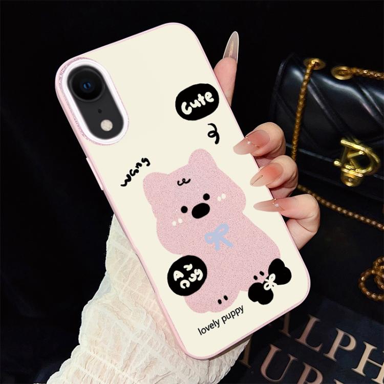Custodia per telefono ibrida in PC e TPU con grazioso motivo a cuccioli e glitter IMD., For iPhone 11 Pro Max, For iPhone 11, For iPhone 11 Pro, For iPhone XS / X, For iPhone XR, For iPhone XS Max