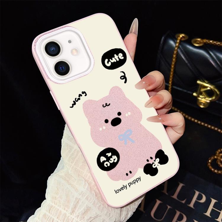 Custodia per telefono ibrida in PC e TPU con grazioso motivo a cuccioli e glitter IMD., For iPhone 11 Pro Max, For iPhone 11, For iPhone 11 Pro, For iPhone XS / X, For iPhone XR, For iPhone XS Max