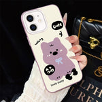 Custodia per telefono ibrida in PC e TPU con grazioso motivo a cuccioli e glitter IMD., For iPhone 13 Pro Max, For iPhone 13 Pro, For iPhone 13, For iPhone 12, For iPhone 12 Pro Max, For iPhone 12 Pro