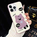 Custodia per telefono ibrida in PC e TPU con grazioso motivo a cuccioli e glitter IMD., For iPhone 13 Pro Max, For iPhone 13 Pro, For iPhone 13, For iPhone 12, For iPhone 12 Pro Max, For iPhone 12 Pro