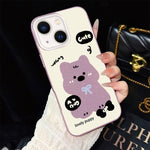 Custodia per telefono ibrida in PC e TPU con grazioso motivo a cuccioli e glitter IMD., For iPhone 15, For iPhone 14 Plus, For iPhone 14, For iPhone 14 Pro, For iPhone 14 Pro Max, For iPhone SE 2022 / SE 2020