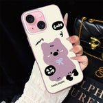 Custodia per telefono ibrida in PC e TPU con grazioso motivo a cuccioli e glitter IMD., For iPhone 15, For iPhone 14 Plus, For iPhone 14, For iPhone 14 Pro, For iPhone 14 Pro Max, For iPhone SE 2022 / SE 2020