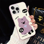 Custodia per telefono ibrida in PC e TPU con grazioso motivo a cuccioli e glitter IMD., For iPhone 16 Pro, For iPhone 16 Plus, For iPhone 16, For iPhone 15 Pro Max, For iPhone 15 Pro, For iPhone 15 Plus