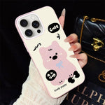 Custodia per telefono ibrida in PC e TPU con grazioso motivo a cuccioli e glitter IMD., For iPhone 16 Pro, For iPhone 16 Plus, For iPhone 16, For iPhone 15 Pro Max, For iPhone 15 Pro, For iPhone 15 Plus