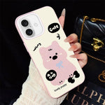 Custodia per telefono ibrida in PC e TPU con grazioso motivo a cuccioli e glitter IMD., For iPhone 16 Pro, For iPhone 16 Plus, For iPhone 16, For iPhone 15 Pro Max, For iPhone 15 Pro, For iPhone 15 Plus