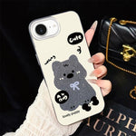 Custodia per telefono ibrida in PC e TPU con grazioso motivo a cuccioli e glitter IMD., For iPhone 17e / 16e, For iPhone 17 Pro Max, For iPhone 17 Pro, For iPhone 17, For iPhone Air, For iPhone 16 Pro Max