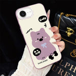 Custodia per telefono ibrida in PC e TPU con grazioso motivo a cuccioli e glitter IMD., For iPhone 17e / 16e, For iPhone 17 Pro Max, For iPhone 17 Pro, For iPhone 17, For iPhone Air, For iPhone 16 Pro Max