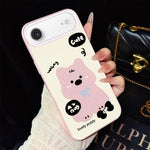 Custodia per telefono ibrida in PC e TPU con grazioso motivo a cuccioli e glitter IMD., For iPhone 17e / 16e, For iPhone 17 Pro Max, For iPhone 17 Pro, For iPhone 17, For iPhone Air, For iPhone 16 Pro Max