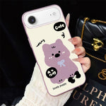 Custodia per telefono ibrida in PC e TPU con grazioso motivo a cuccioli e glitter IMD., For iPhone 17e / 16e, For iPhone 17 Pro Max, For iPhone 17 Pro, For iPhone 17, For iPhone Air, For iPhone 16 Pro Max